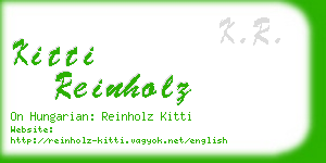 kitti reinholz business card
